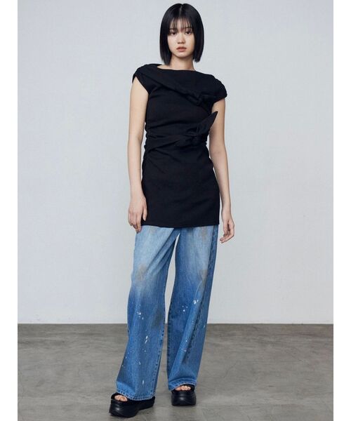 EMODA(エモダ)の「ペインティングライクルーズジーンズ(デニムパンツ・レディース・ブラック/ライトブルー・SMALL/MEDIUM)」の17枚目の写真