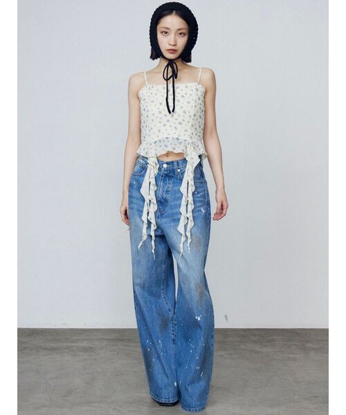 EMODA(エモダ)の「ペインティングライクルーズジーンズ(デニムパンツ・レディース・ブラック/ライトブルー・SMALL/MEDIUM)」の20枚目の写真