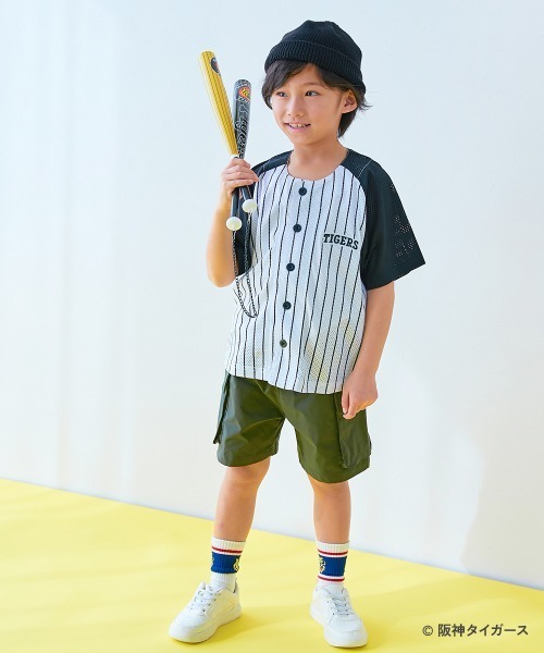 阪神タイガースコラボ】キッズベースボールシャツ（シャツ