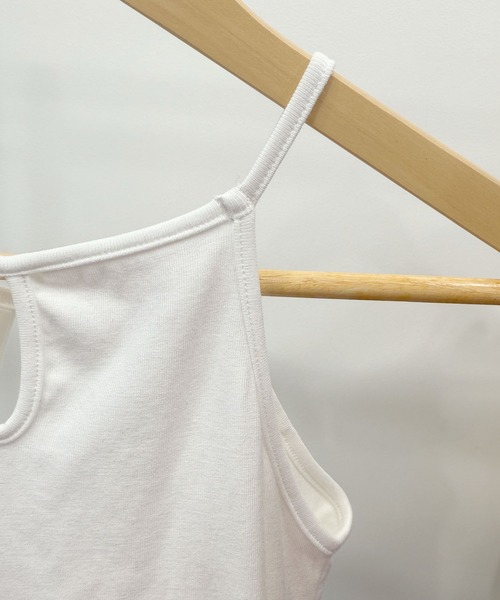 Futier land（フューティアランド）の「カップ付きアメスリキャミ（キャミソール・レディース・ブラック/ホワイト/ライトカーキ・FREE）」の16枚目の写真
