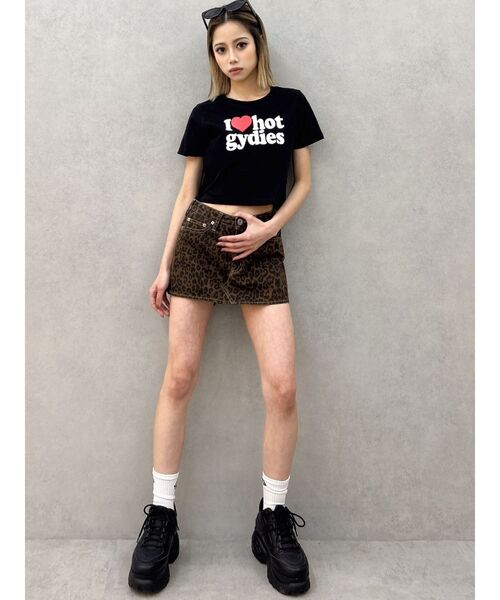 GYDA（ジェイダ）の「leopard patternスカートライクショートパンツ（スカート・レディース・ブラウン/ベージュ・MEDIUM/SMALL）」の13枚目の写真