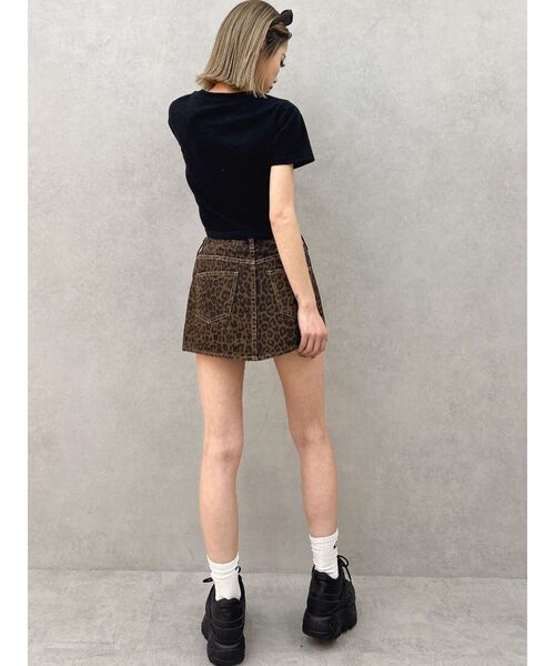 GYDA（ジェイダ）の「leopard patternスカートライクショートパンツ（スカート・レディース・ブラウン/ベージュ・MEDIUM/SMALL）」の14枚目の写真