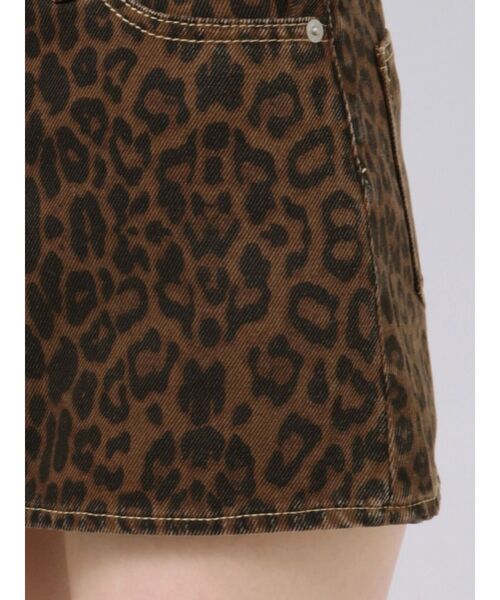 GYDA（ジェイダ）の「leopard patternスカートライクショートパンツ（スカート・レディース・ブラウン/ベージュ・MEDIUM/SMALL）」の3枚目の写真