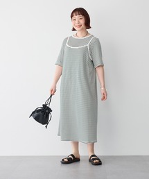 【anyfee/プラスサイズ】TシャツSETレイヤードキャミワンピース/アンサンブル