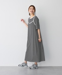 【anyfee/プラスサイズ】TシャツSETレイヤードキャミワンピース/アンサンブル