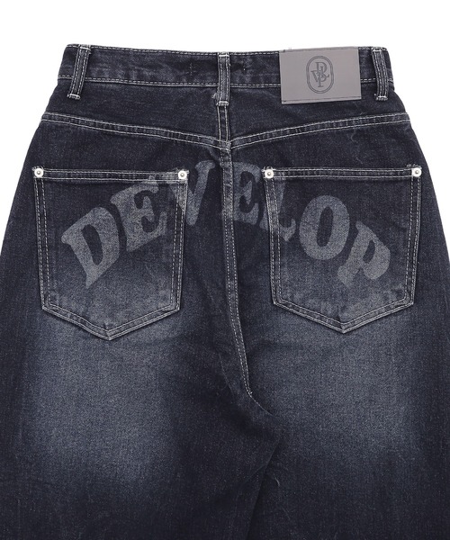 dispark(ディスパーク)の「DISPARK/バックロゴワイドデニムパンツ(デニムパンツ・レディース・ダークインディゴブルー・FREE)」の12枚目の写真