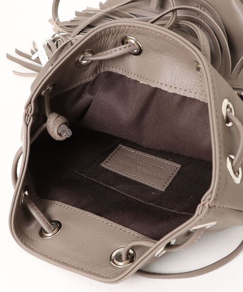 marco masi（マルコマージ）の「【MARCO MASI/マルコ・マージ】巾着　ショルダーバッグ　バケツバッグ　フリンジバッグ（ショルダーバッグ・レディース・シルバー/ブラック/チャコールグレー・FREE）」の10枚目の写真