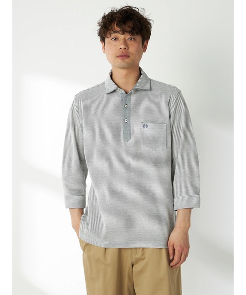 McGREGOR(マックレガー)の「七分袖ポロ(ポロシャツ・メンズ・グリーン系その他/バイオレット/スモークグレー・L/M)」の2枚目の写真