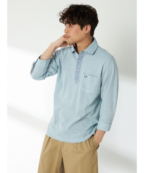 McGREGOR(マックレガー)の「七分袖ポロ(ポロシャツ・メンズ・グリーン系その他/バイオレット/スモークグレー・L/M)」の3枚目の写真