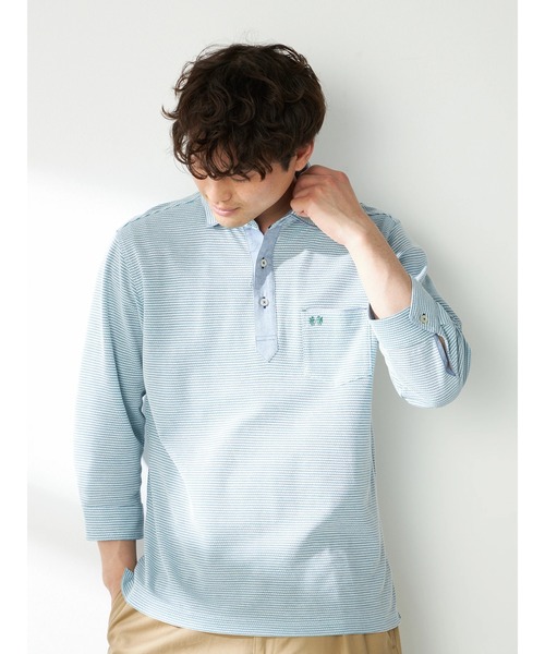 McGREGOR(マックレガー)の「七分袖ポロ(ポロシャツ・メンズ・グリーン系その他/バイオレット/スモークグレー・L/M)」の4枚目の写真