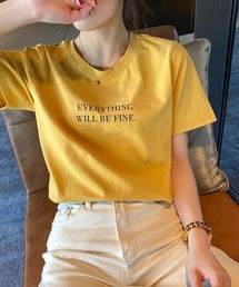 【&soiree】フロント ロゴプリントTシャツ