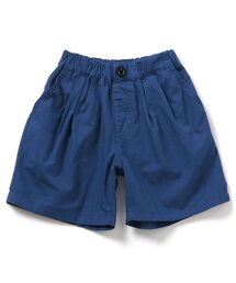 スローブイエナ　未使用新品　ネイビー コットン タック入り ハーフパンツ セール】リネン混ツイルハーフパンツ（その他パンツ）｜SLOBE