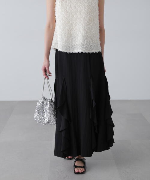 FREE'S MART(フリーズマート)の「◆パネルラッフルフリルマーメイドスカート(スカート・レディース・ブラック/イエロー/ホワイト・SMALL/MEDIUM)」の3枚目の写真