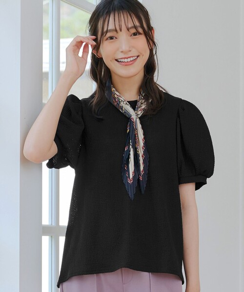 Tiaclasse(ティアクラッセ)の「ボリューム袖ジャガードプルオーバー(シャツ/ブラウス・レディース・ブラック/ライム/アイボリー・L/M)」の10枚目の写真