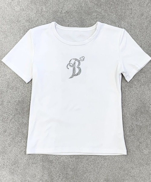 lilful（リルフル）の「羽モチーフ ラインストーン バックデザイン コンパクトTシャツ（Tシャツ/カットソー・レディース・ホワイト/グレー/ブラック・S/M）」の21枚目の写真