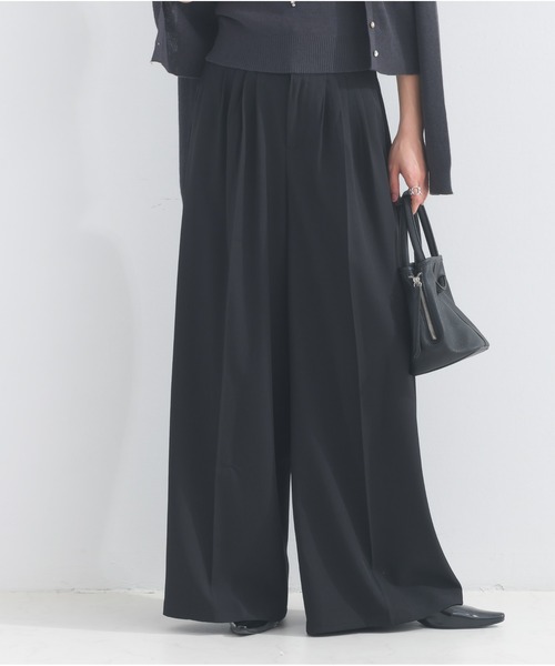 OandI(オーアンドアイ)の「ボタンフライハイウエストワイドパンツ(その他パンツ・レディース・チャコールグレー/ブラック/ホワイト/ライトグレー・FREE)」の3枚目の写真