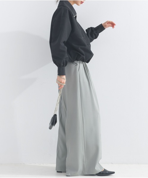OandI(オーアンドアイ)の「ボタンフライハイウエストワイドパンツ(その他パンツ・レディース・チャコールグレー/ブラック/ホワイト/ライトグレー・FREE)」の16枚目の写真