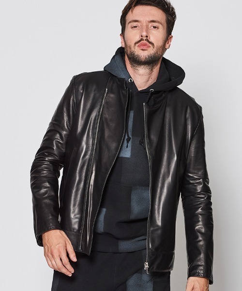 ACANTHUS(アカンサス)の「mj10690-Leather Semi Double Riders ライダースジャケット(ライダースジャケット・メンズ・ブラック・S/M/L/XL)」の7枚目の写真