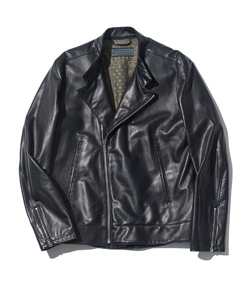 ACANTHUS(アカンサス)の「mj10690-Leather Semi Double Riders ライダースジャケット(ライダースジャケット・メンズ・ブラック・S/M/L/XL)」の11枚目の写真