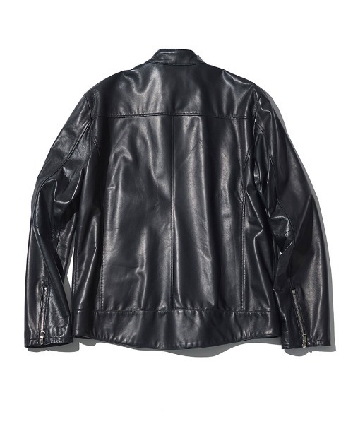 ACANTHUS(アカンサス)の「mj10690-Leather Semi Double Riders ライダースジャケット(ライダースジャケット・メンズ・ブラック・S/M/L/XL)」の12枚目の写真