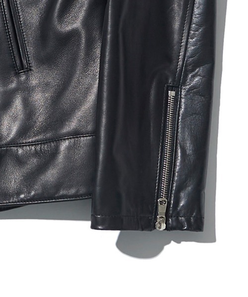 ACANTHUS(アカンサス)の「mj10690-Leather Semi Double Riders ライダースジャケット(ライダースジャケット・メンズ・ブラック・S/M/L/XL)」の15枚目の写真