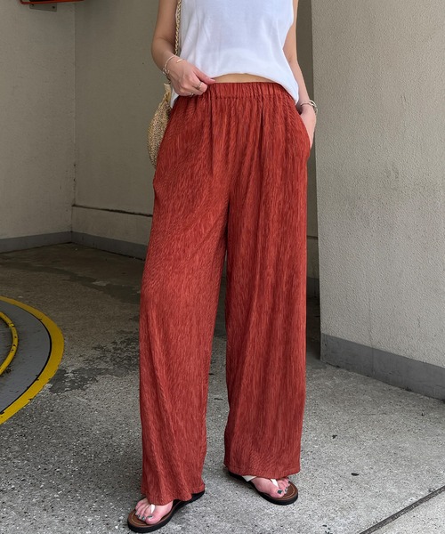 LBC（エルビーシー）の「美脚可能★エアプリーツワイドイージーパンツ（その他パンツ・レディース・ブラック/ベージュ/ダークオリーブ/チャコールグレー/その他26・M/L）」の5枚目の写真