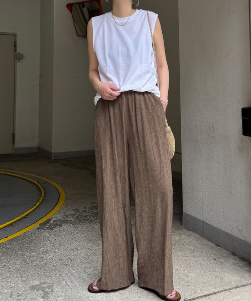 LBC（エルビーシー）の「美脚可能★エアプリーツワイドイージーパンツ（その他パンツ・レディース・ブラック/ベージュ/ダークオリーブ/チャコールグレー/その他26・M/L）」の17枚目の写真