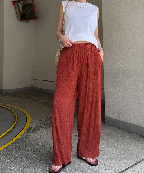 LBC（エルビーシー）の「美脚可能★エアプリーツワイドイージーパンツ（その他パンツ・レディース・ブラック/ベージュ/ダークオリーブ/チャコールグレー/その他26・M/L）」の19枚目の写真