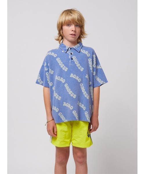 Wavy Bobo Choses all over waffle polo shirt