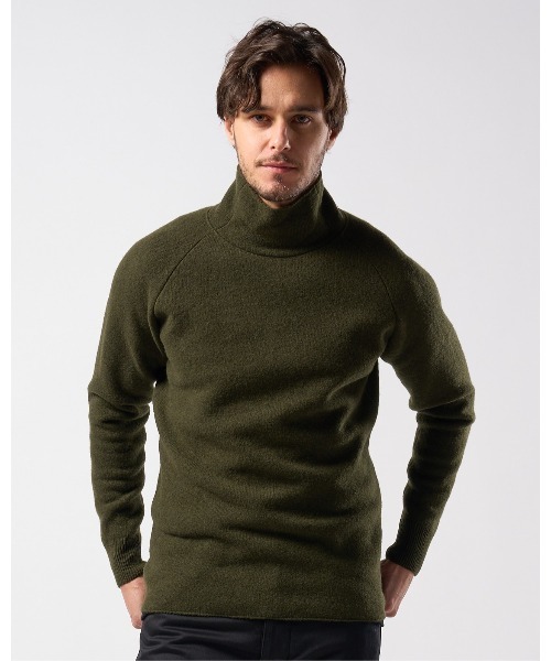 wjk（ダヴルジェイケイ）の「back pile mock-neck（ニット/セーター・メンズ・ブラック/ライトベージュ/オフホワイト/ダークカーキ・SMALL/MEDIUM/LARGE/X-LARGE）」の4枚目の写真