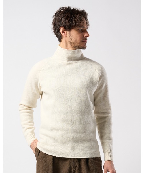 wjk（ダヴルジェイケイ）の「back pile mock-neck（ニット/セーター・メンズ・ブラック/ライトベージュ/オフホワイト/ダークカーキ・SMALL/MEDIUM/LARGE/X-LARGE）」の8枚目の写真