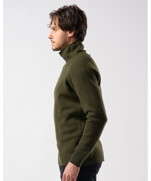 wjk（ダヴルジェイケイ）の「back pile mock-neck（ニット/セーター・メンズ・ブラック/ライトベージュ/オフホワイト/ダークカーキ・SMALL/MEDIUM/LARGE/X-LARGE）」の12枚目の写真