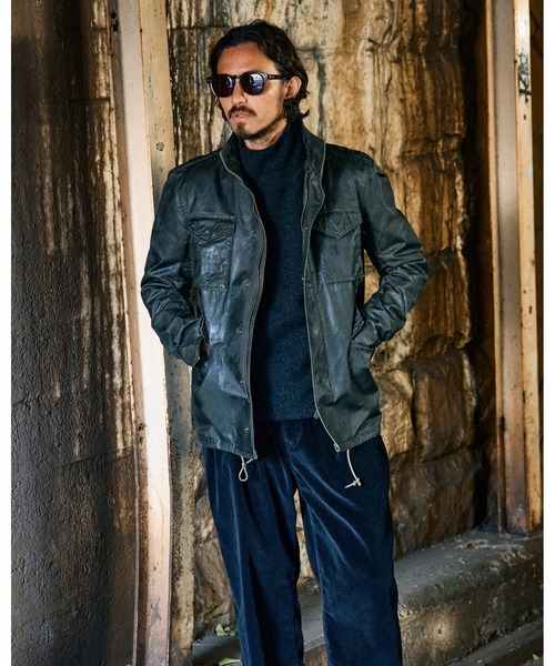 wjk（ダヴルジェイケイ）の「back pile mock-neck（ニット/セーター・メンズ・ブラック/ライトベージュ/オフホワイト/ダークカーキ・SMALL/MEDIUM/LARGE/X-LARGE）」の19枚目の写真