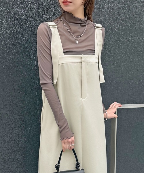 ぴぃすけ様ご購入品☆ アダムエロペ✴︎バックベルテッドワンピース ジレ ジャンスカ ADAM ET ROPE'（アダムエロペ）の「バックベルテッドワンピース