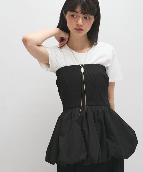 ◎ベアトップビスチェのみ　アダムエロペ　バルーンベアセットT サステナブル】バルーンベアセットTee（Tシャツ/カットソー