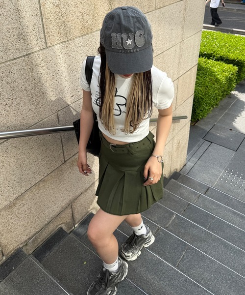 napinna maison（ナピナメゾン）の「【napinna maison×HIINA】カーゴミニプリーツスカート（スカート・レディース・カーキ/ブラック・L/M）」の20枚目の写真