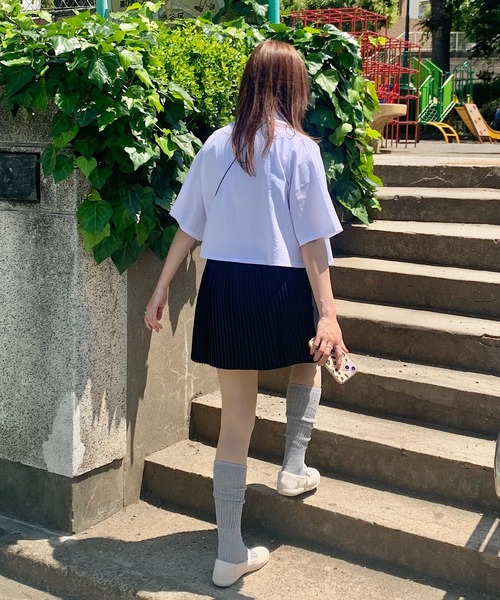 Teem Store(チームストア)の「【インパン付き】ドローコード細めプリーツミニスカート(スカート・レディース・ブラック/グレー/ネイビー・S/M)」の14枚目の写真