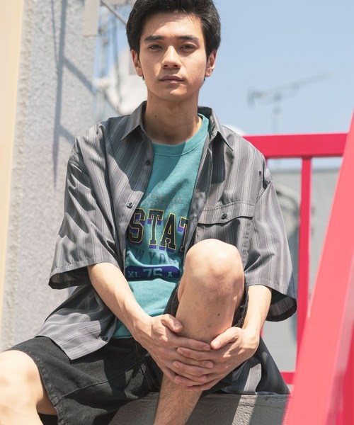 niko and...（ニコアンド）の「アソートカレッジロゴTシャツ（Tシャツ/カットソー・メンズ・マスタード/ネイビー/グリーン/オフホワイト・LARGE/MEDIUM）」の9枚目の写真