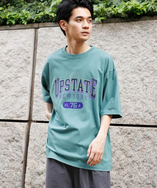 niko and...（ニコアンド）の「アソートカレッジロゴTシャツ（Tシャツ/カットソー・メンズ・マスタード/ネイビー/グリーン/オフホワイト・LARGE/MEDIUM）」の12枚目の写真