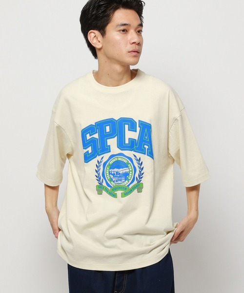 niko and...（ニコアンド）の「アソートカレッジロゴTシャツ（Tシャツ/カットソー・メンズ・マスタード/ネイビー/グリーン/オフホワイト・LARGE/MEDIUM）」の18枚目の写真