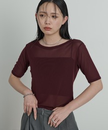 シアーハーフスリーブTシャツ