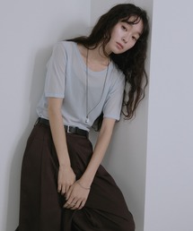 シアーハーフスリーブTシャツ