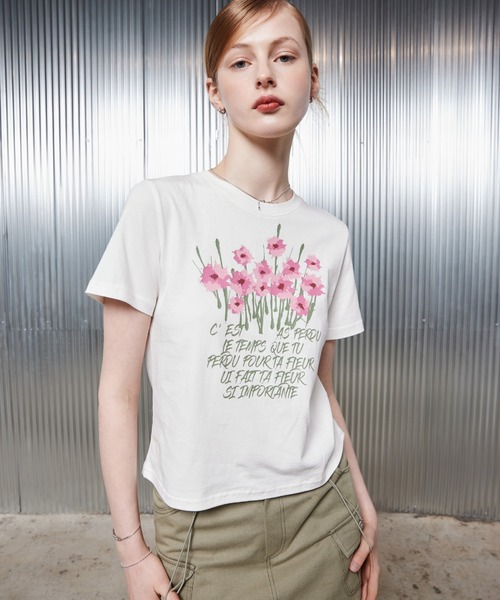 tシャツ L2 GRASS FLOWER T-SHIRT レディース L2 GRASS FLOWER T-SHIRT（Tシャツ/カットソー）｜LARTIGENT
