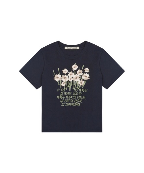 LARTIGENT★韓国★人気★L2 GRASS FLOWER T-SHIRT 2色 半袖T L2 GRASS FLOWER T-SHIRT(Tシャツ/カットソー)|LARTIGENT