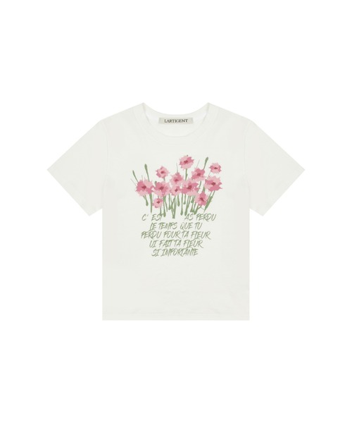 LARTIGENT★韓国★人気★L2 GRASS FLOWER T-SHIRT 2色 半袖T LARTIGENT☆韓国☆人気☆L2 GRASS FLOWER T-SHIRT 2色 半袖T