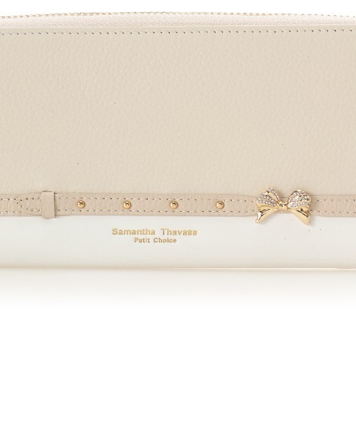 Samantha Thavasa Petit Choice(サマンサタバサ プチチョイス)の「ビジューリボンバイカラー 長財布(財布・レディース・ライトブルー/ピンク/ベージュ・FREE)」の11枚目の写真