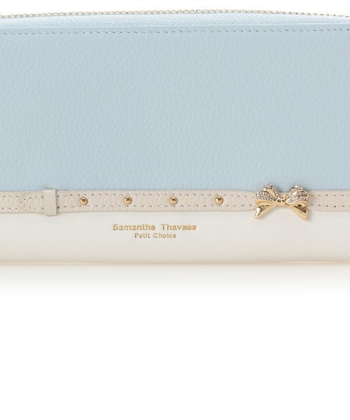 Samantha Thavasa Petit Choice(サマンサタバサ プチチョイス)の「ビジューリボンバイカラー 長財布(財布・レディース・ライトブルー/ピンク/ベージュ・FREE)」の17枚目の写真