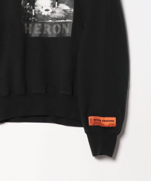 HERON PRESTON(ヘロンプレストン)の「HERON PRESTON/ヘロンプレストン/HALF TONE HERON HOODIE(パーカー・メンズ・ブラック・M)」の3枚目の写真