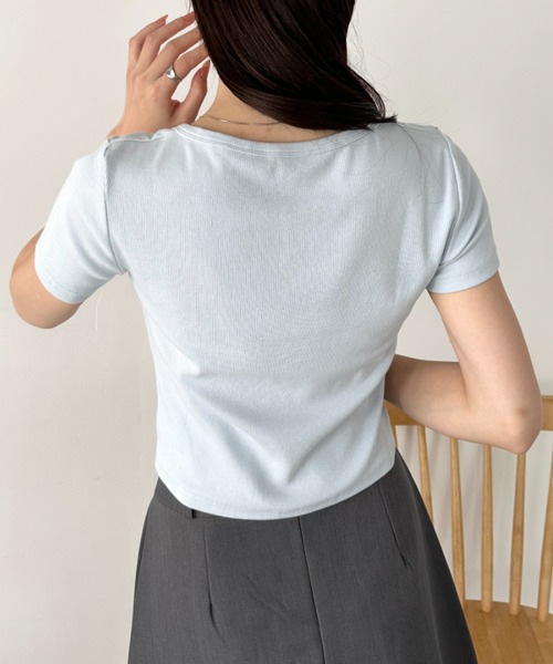 wears（ウェアーズ）の「レースレイヤード リボントップス カーディガン（Tシャツ/カットソー・レディース・ホワイト/グレー/ブルー・FREE）」の22枚目の写真