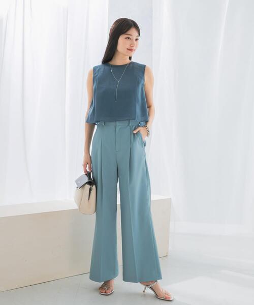 URBAN RESEARCH ROSSO WOMEN(アーバンリサーチ ロッソ)の「シアーチンツレイヤードブラウス(シャツ/ブラウス・レディース・ブルー系その他/ホワイト/ピンク系その他・FREE)」の5枚目の写真